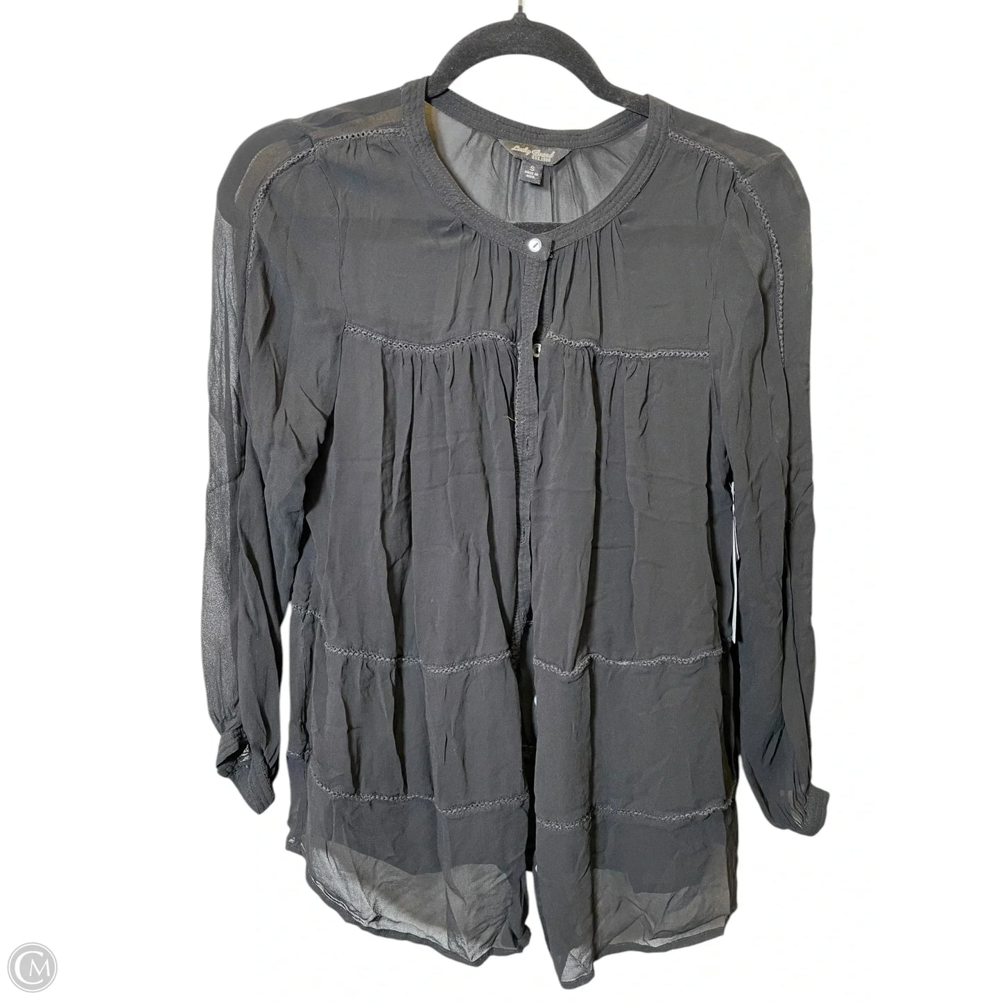 Top Long Sleeve By Lucky Brand In Black, Size: S