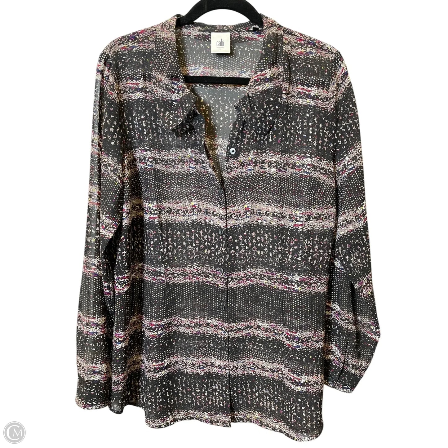 Top Long Sleeve By Cabi In Multi-colored, Size: L