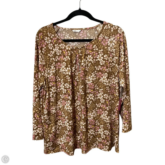 Top Long Sleeve By Cato In Multi-colored, Size: L