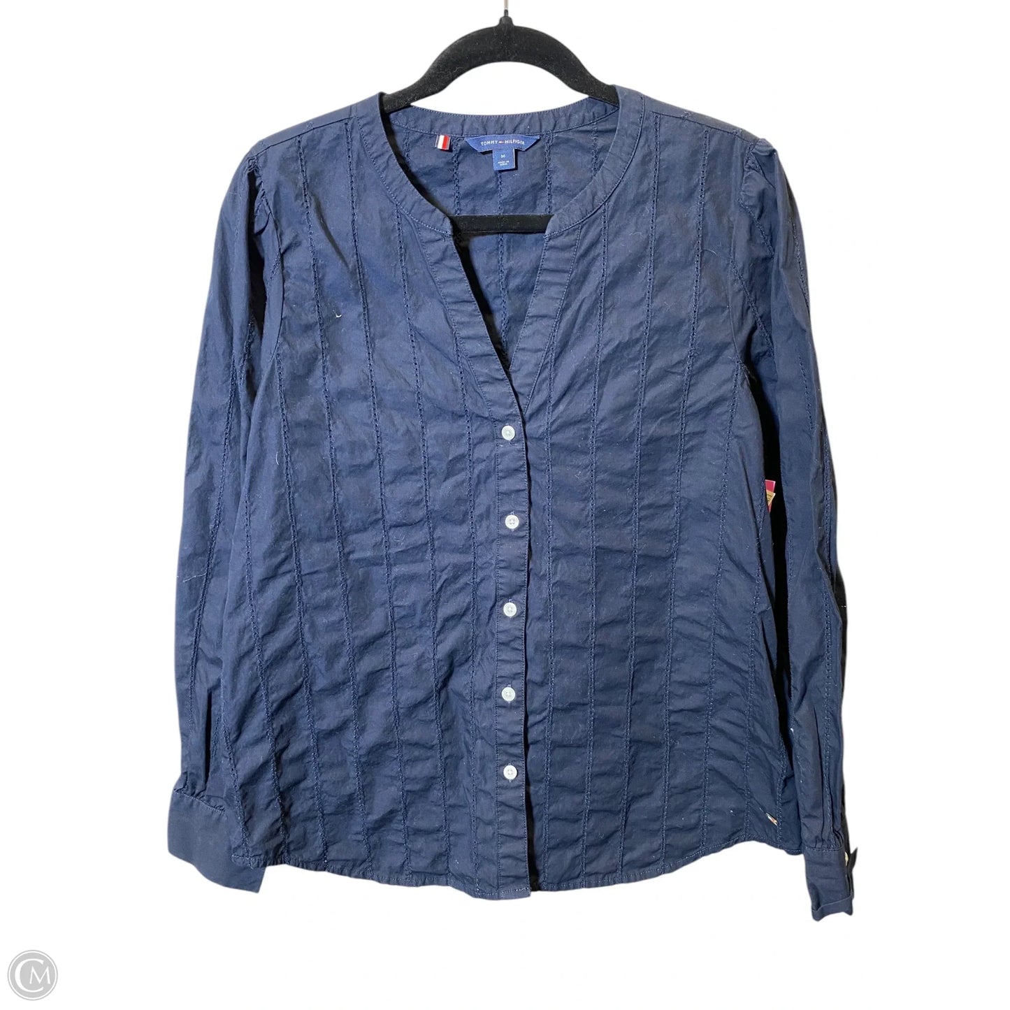 Top Long Sleeve By Tommy Hilfiger In Navy, Size: M