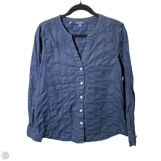 Top Long Sleeve By Tommy Hilfiger In Navy, Size: M