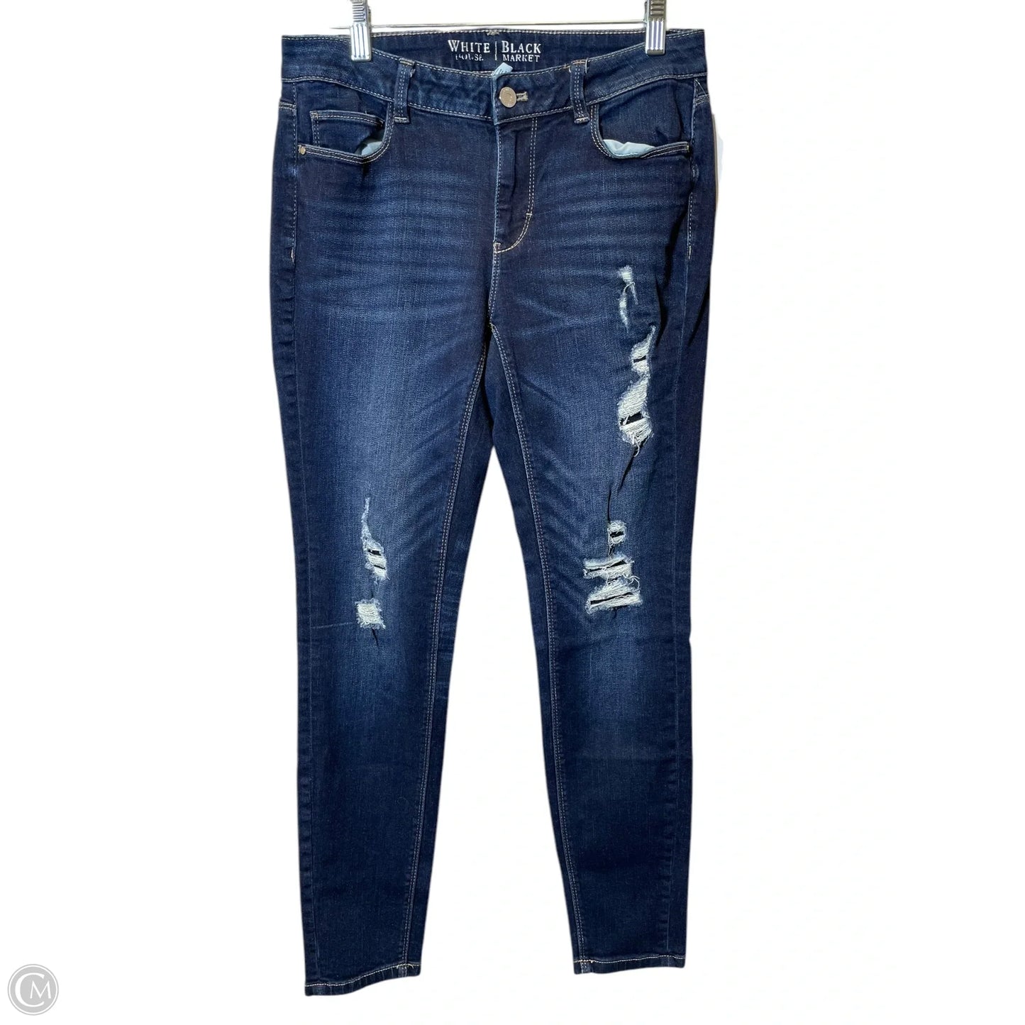 Jeans Skinny By White House Black Market In Blue Denim, Size: 4