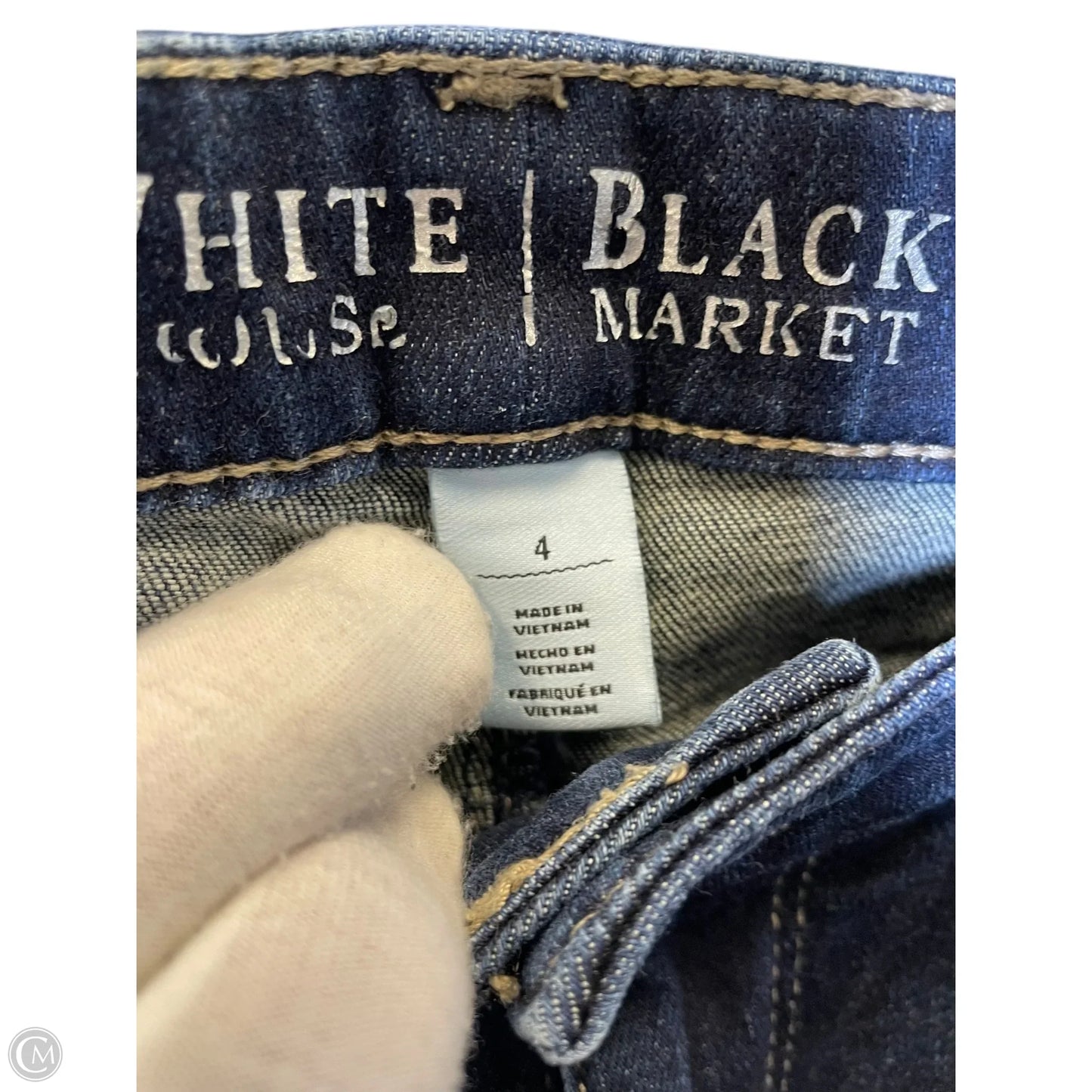 Jeans Skinny By White House Black Market In Blue Denim, Size: 4