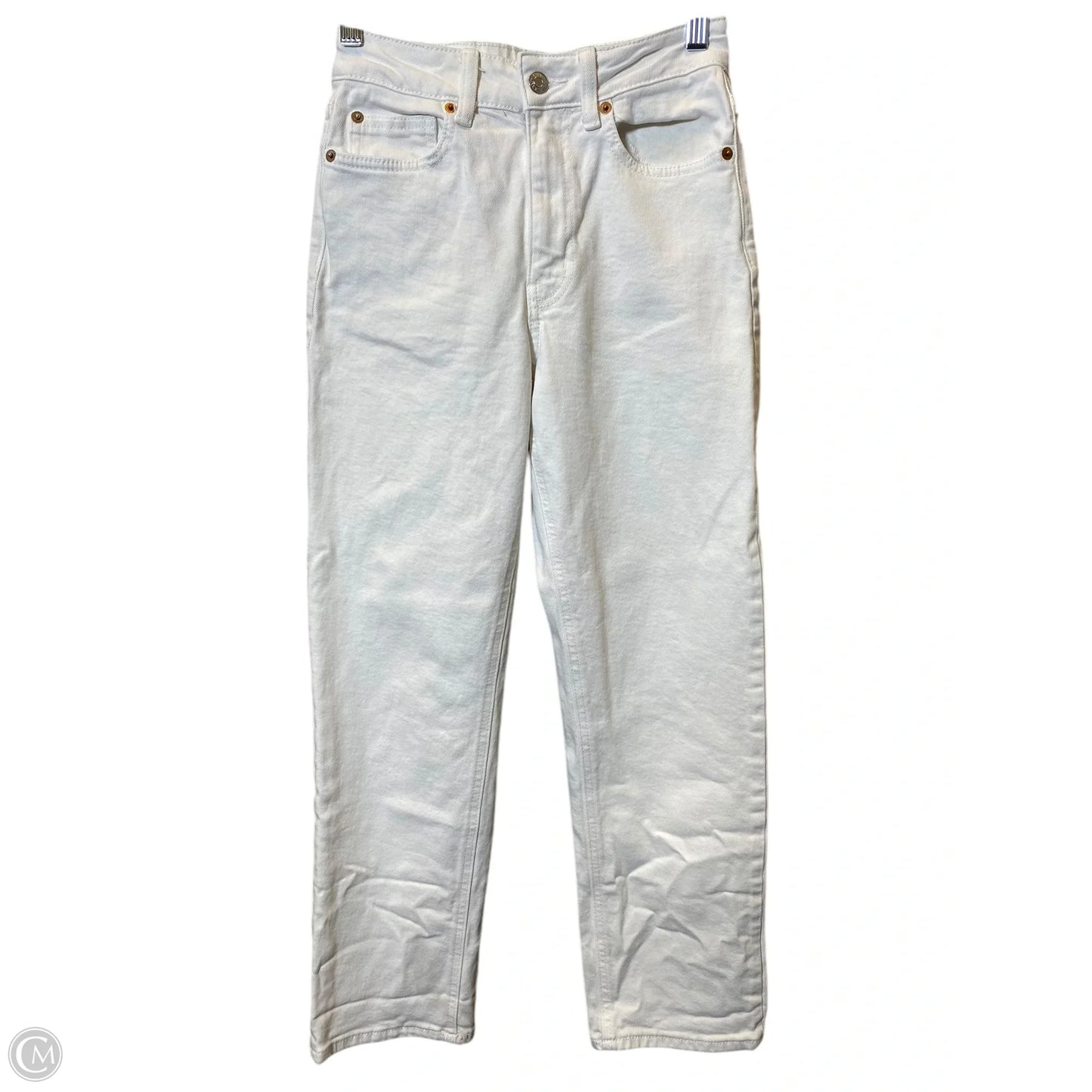 Jeans Straight By H&m In White, Size: 2