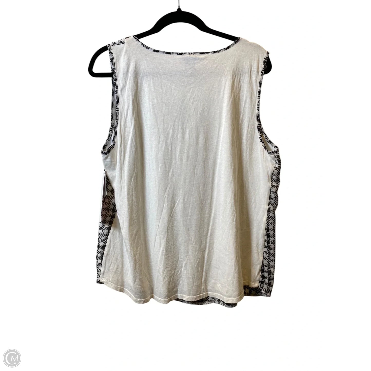 Blouse Sleeveless By Ann Taylor In Black & White, Size: Xl