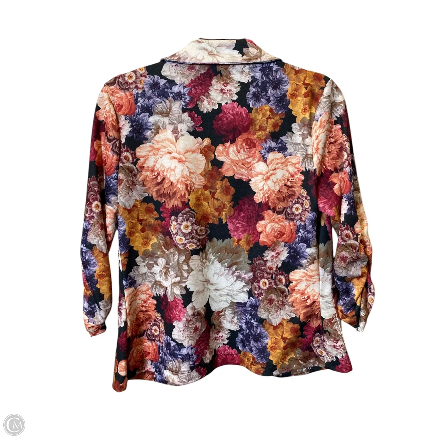 Blazer By Living Doll In Floral Print, Size: L