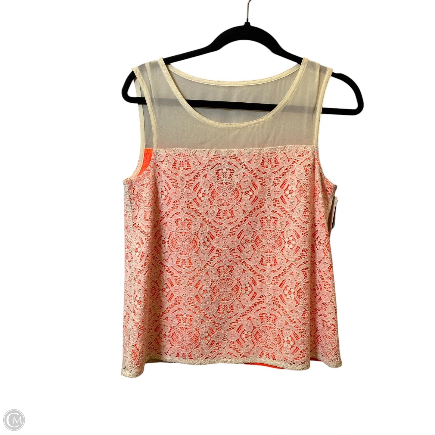 Top Sleeveless Designer By Marc By Marc Jacobs In Cream & Orange, Size: Xs
