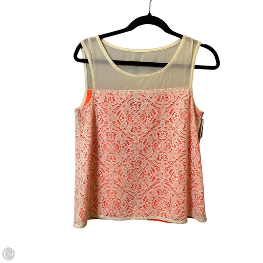 Top Sleeveless Designer By Marc By Marc Jacobs In Cream & Orange, Size: Xs