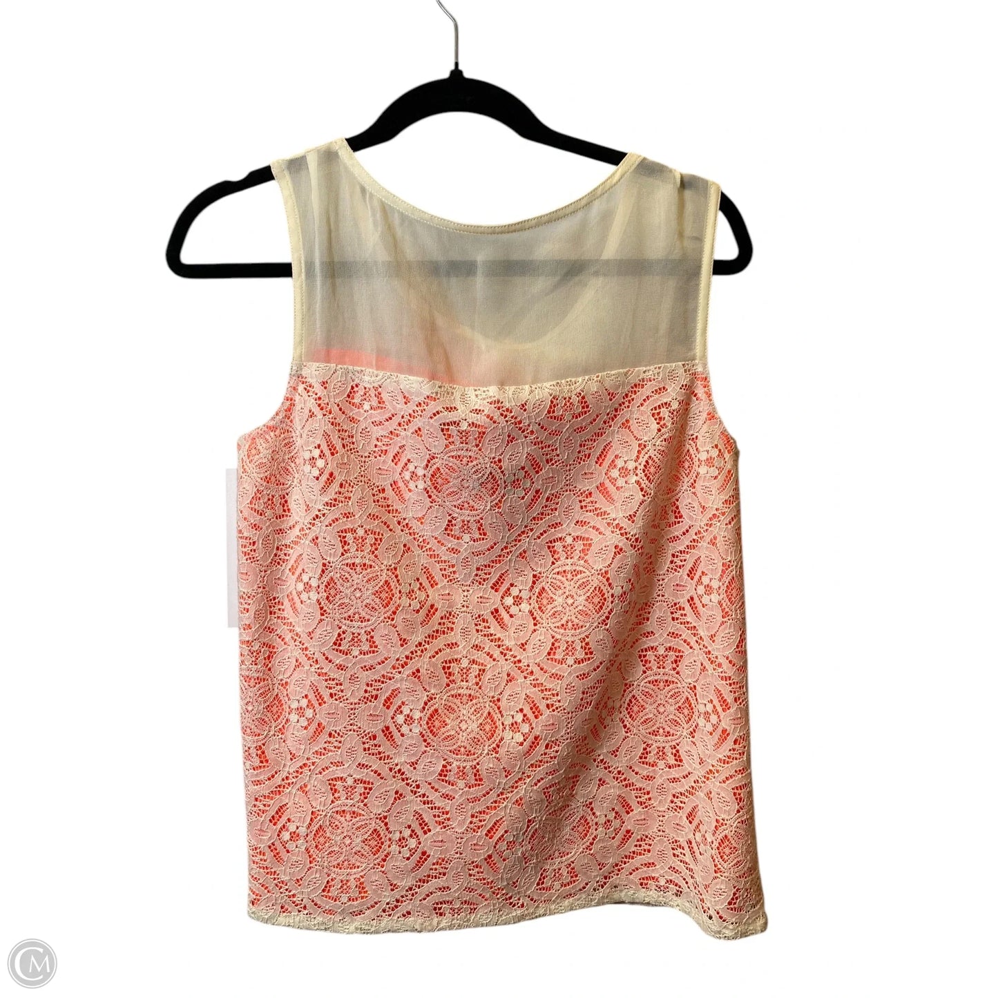 Top Sleeveless Designer By Marc By Marc Jacobs In Cream & Orange, Size: Xs