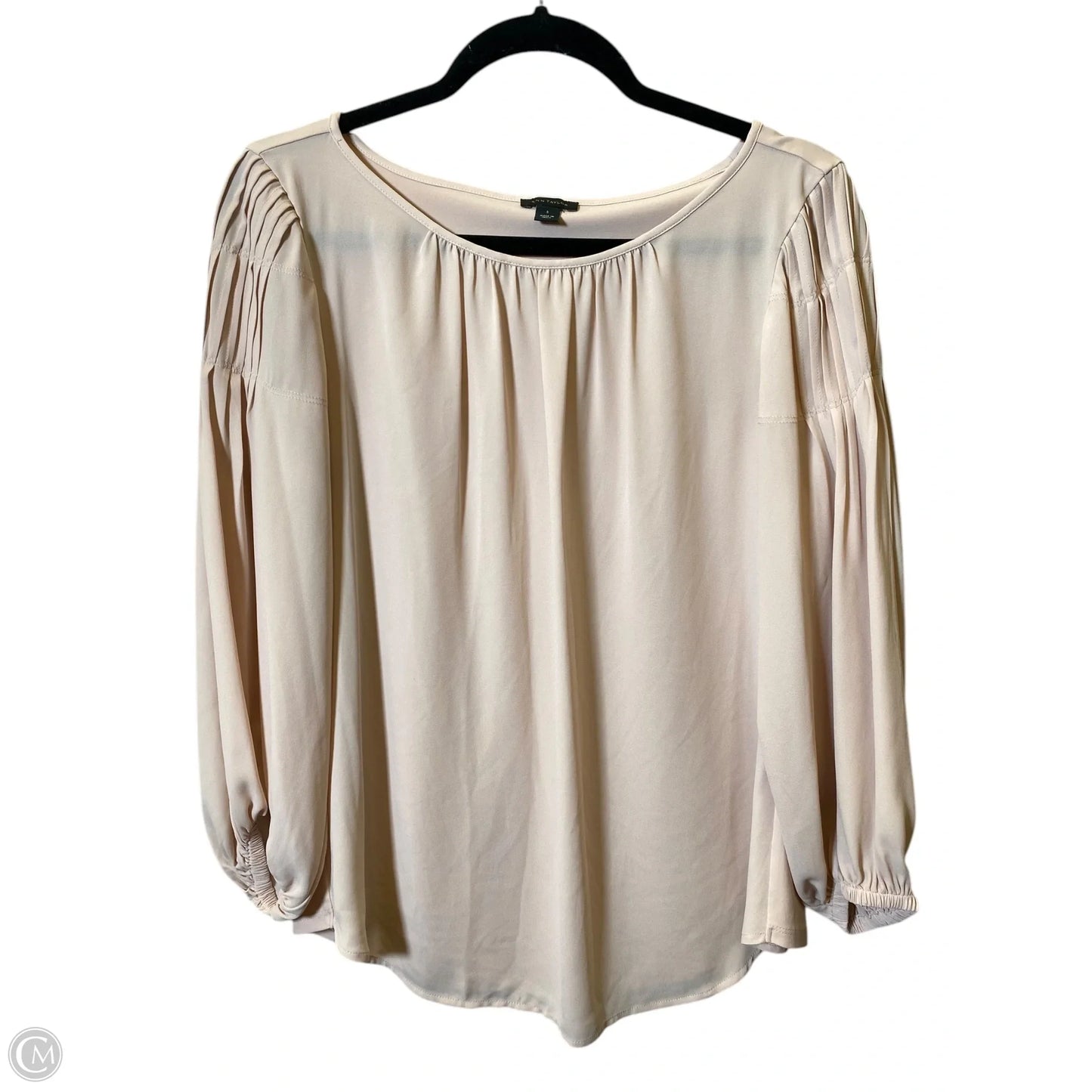 Top Long Sleeve By Ann Taylor In Pink, Size: S
