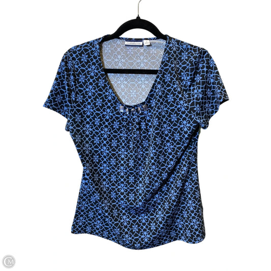 Top Short Sleeve By Croft And Barrow In Blue, Size: S