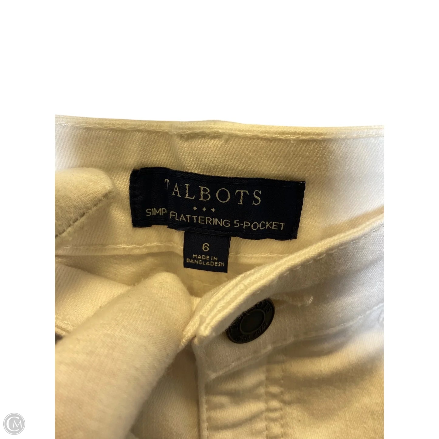 Jeans Straight By Talbots In White, Size: 6