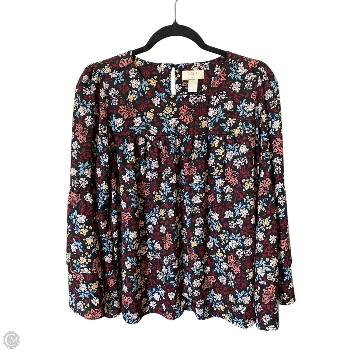 Top Long Sleeve By Loft In Floral Print, Size: M