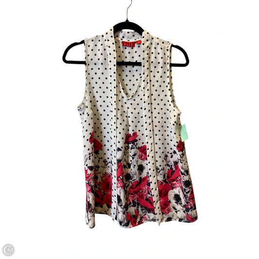 Top Sleeveless By Elle In Polkadot Pattern, Size: M