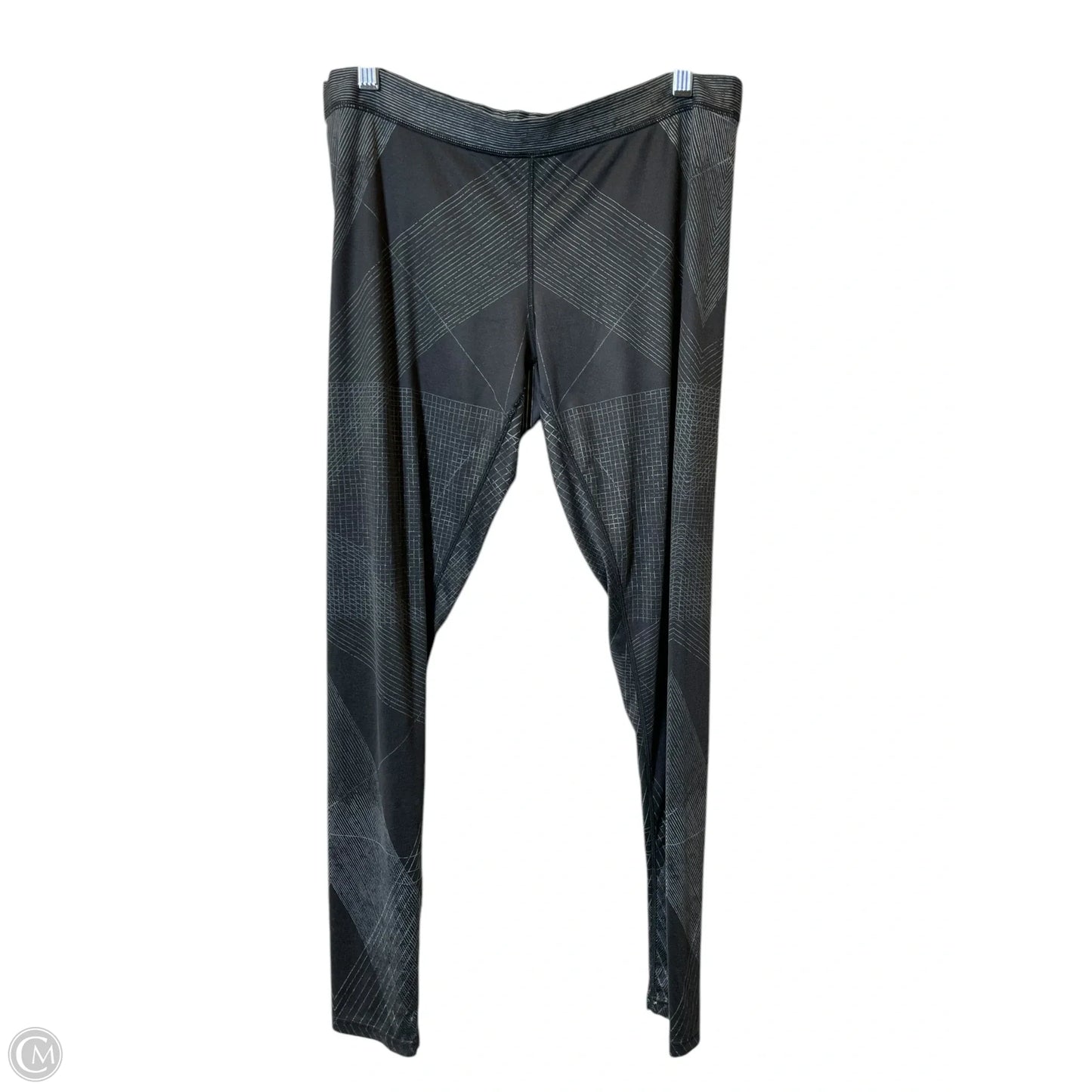 Athletic Leggings By Nike In Black & Grey, Size: L