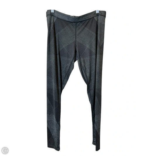 Athletic Leggings By Nike In Black & Grey, Size: L
