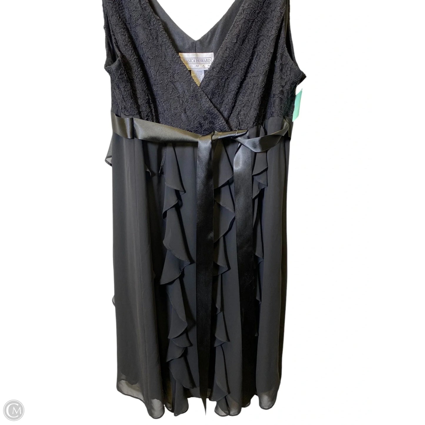 Dress Casual Midi By Jessica Howard In Black, Size: 2x