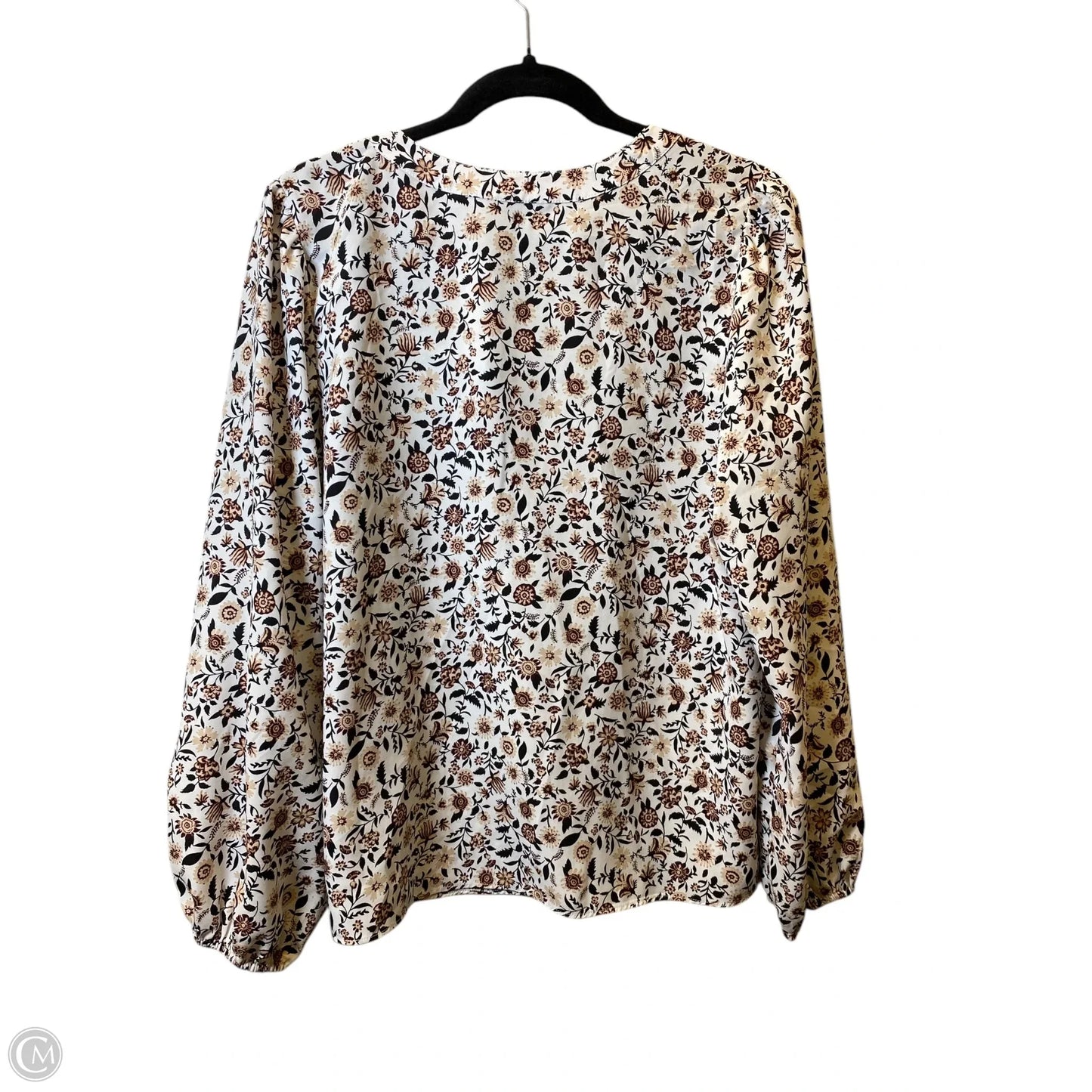 Top Long Sleeve By Ann Taylor In Floral Print, Size: L