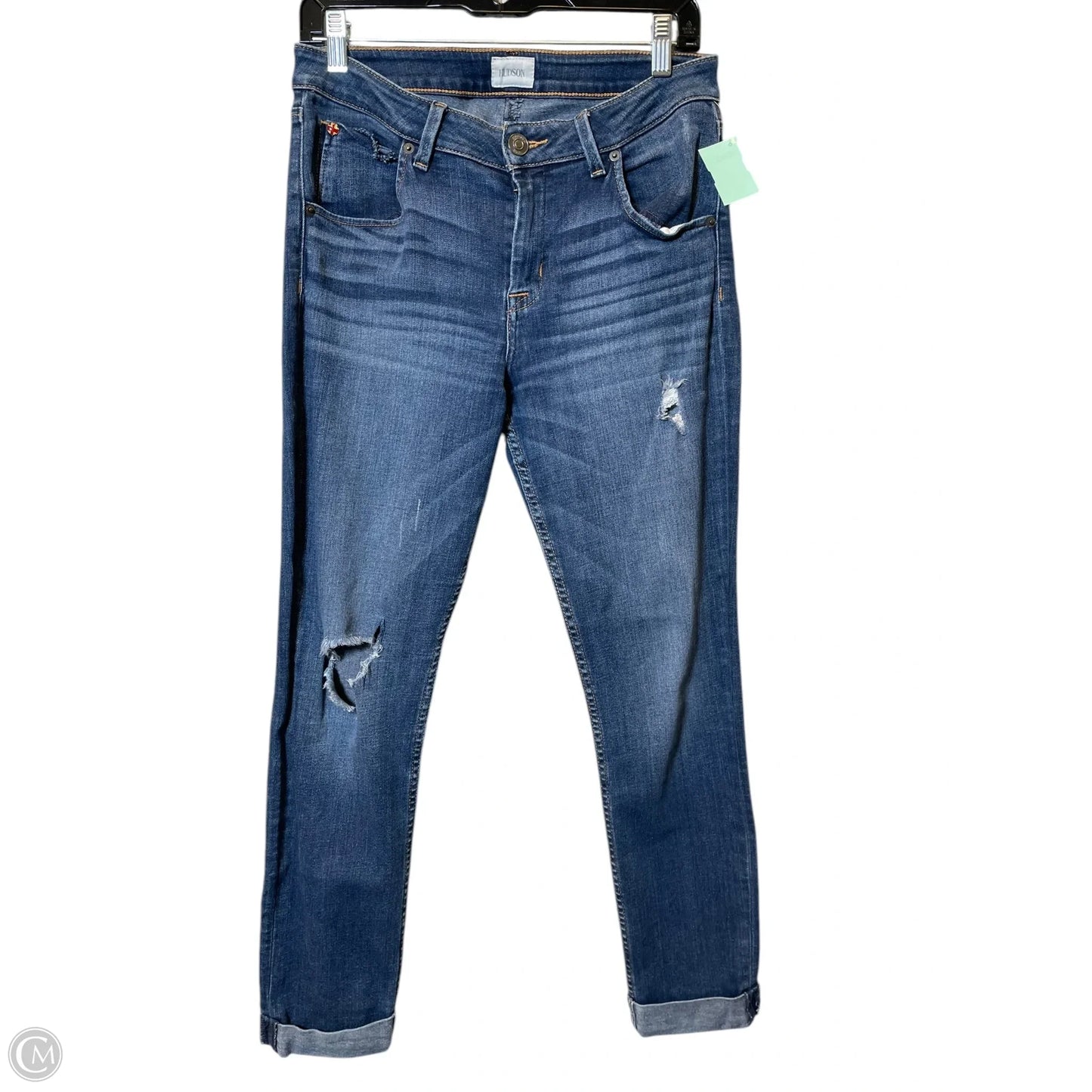 Jeans Skinny By Hudson In Orange Denim, Size: 8