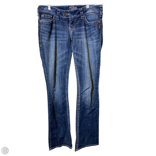 Jeans Flared By Silver In Blue Denim, Size: 4