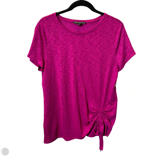 Top Short Sleeve By Inc In Pink, Size: L