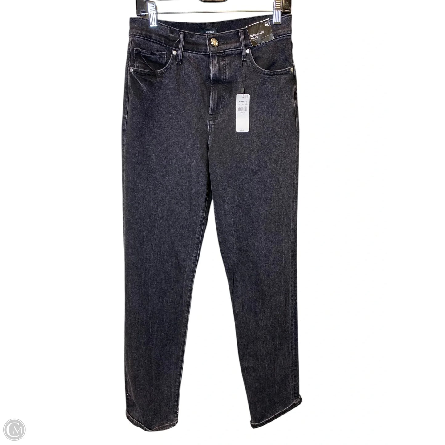 Jeans Straight By Express In Black, Size: 6l