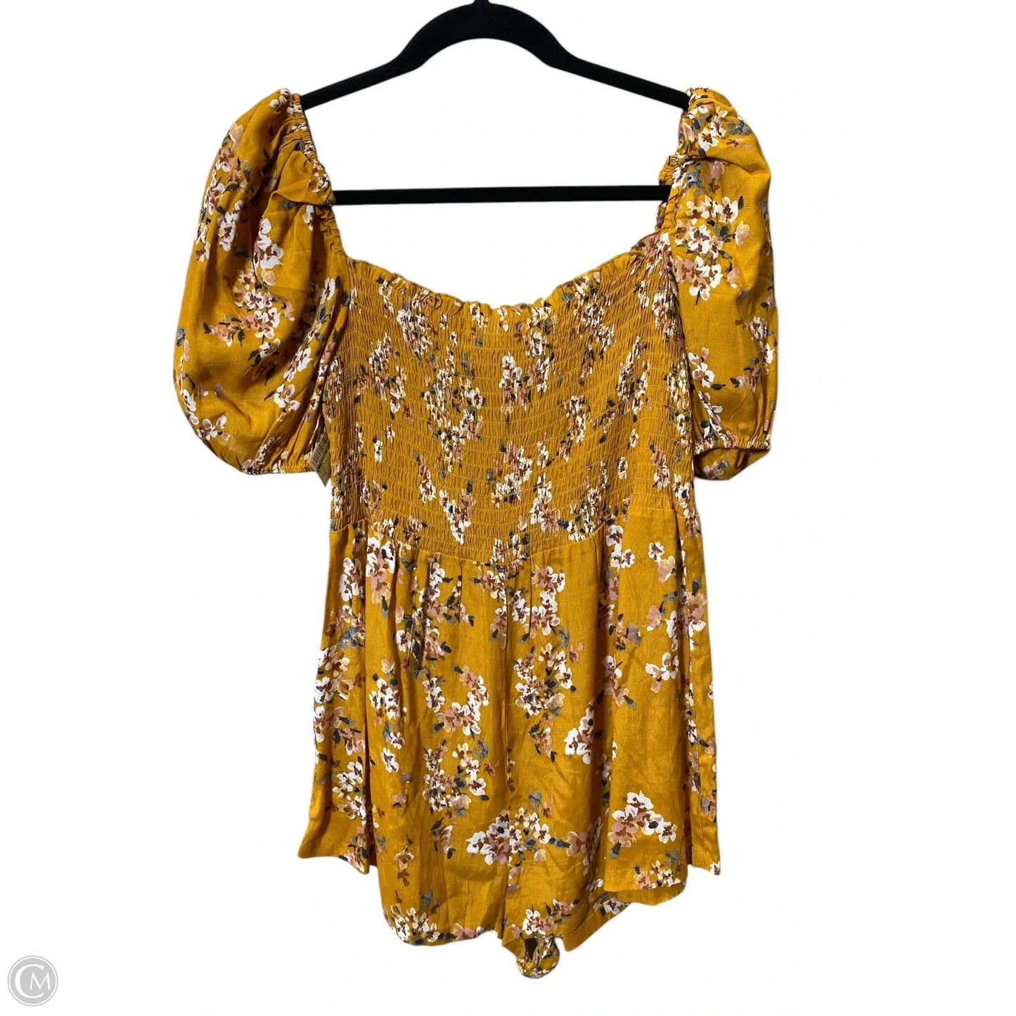 Romper By Clothes Mentor In Floral Print, Size: M