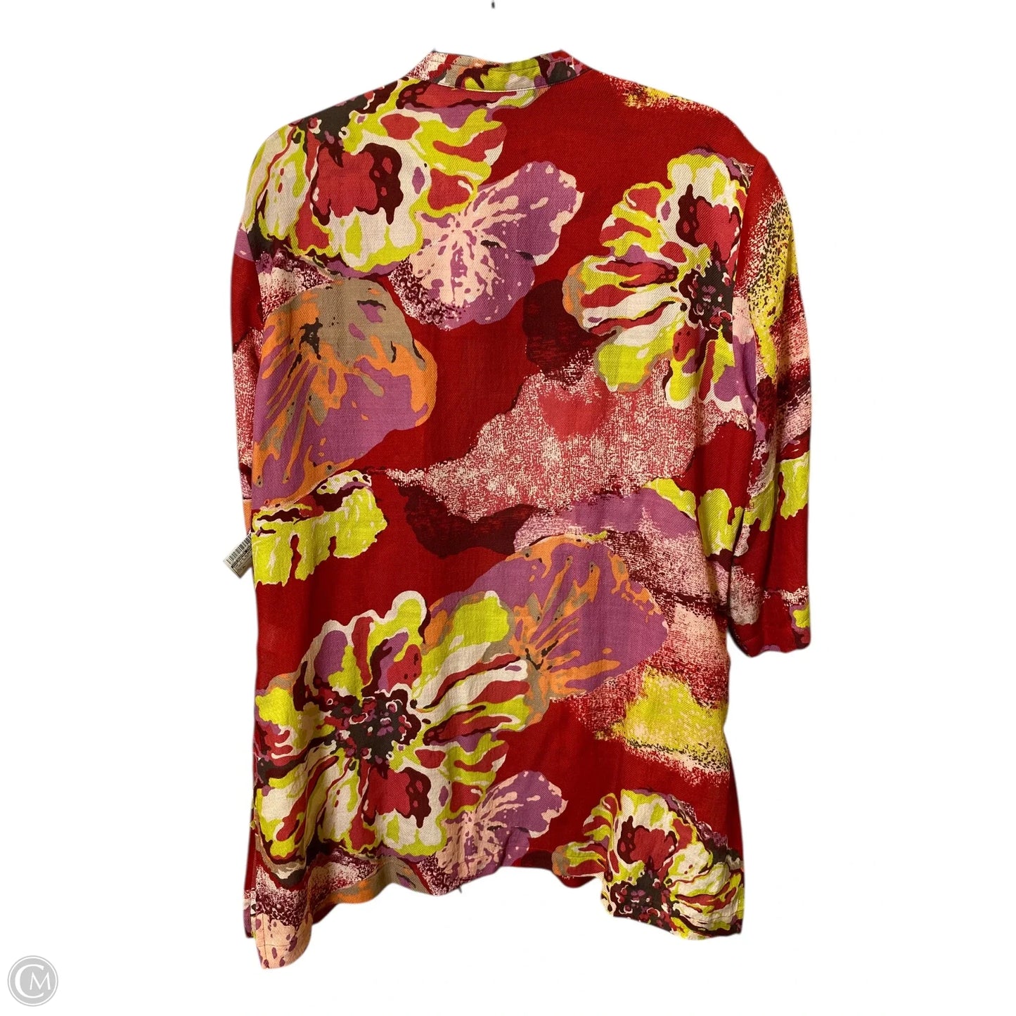 Top 3/4 Sleeve By Coldwater Creek In Floral Print, Size: Xl