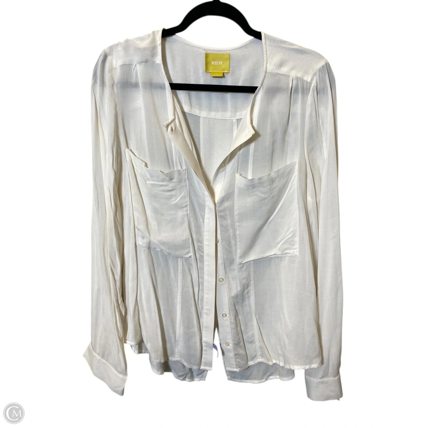 Top Long Sleeve By Maeve In Cream, Size: L