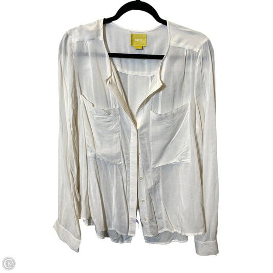 Top Long Sleeve By Maeve In Cream, Size: L