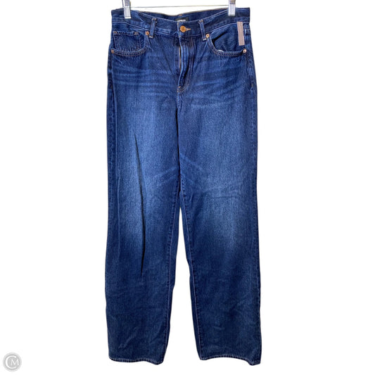 Jeans Wide Leg By Express In Blue Denim, Size: 8