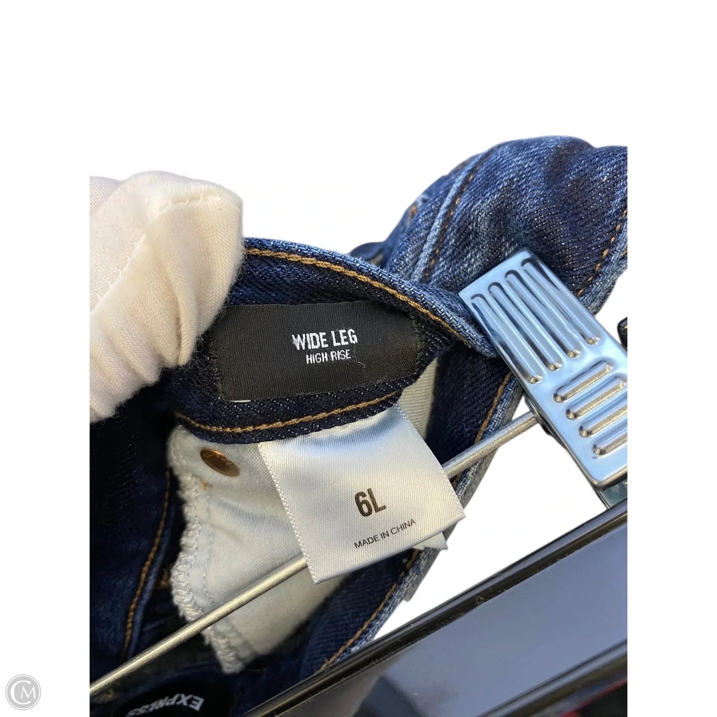 Jeans Wide Leg By Express In Blue Denim, Size: 8