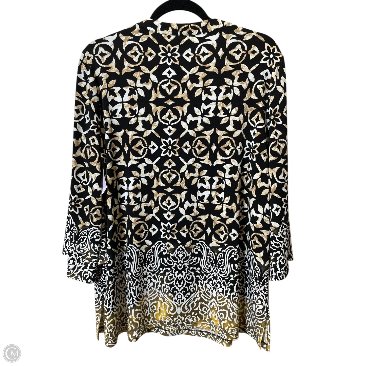 Top 3/4 Sleeve By Susan Graver In Multi-colored, Size: L