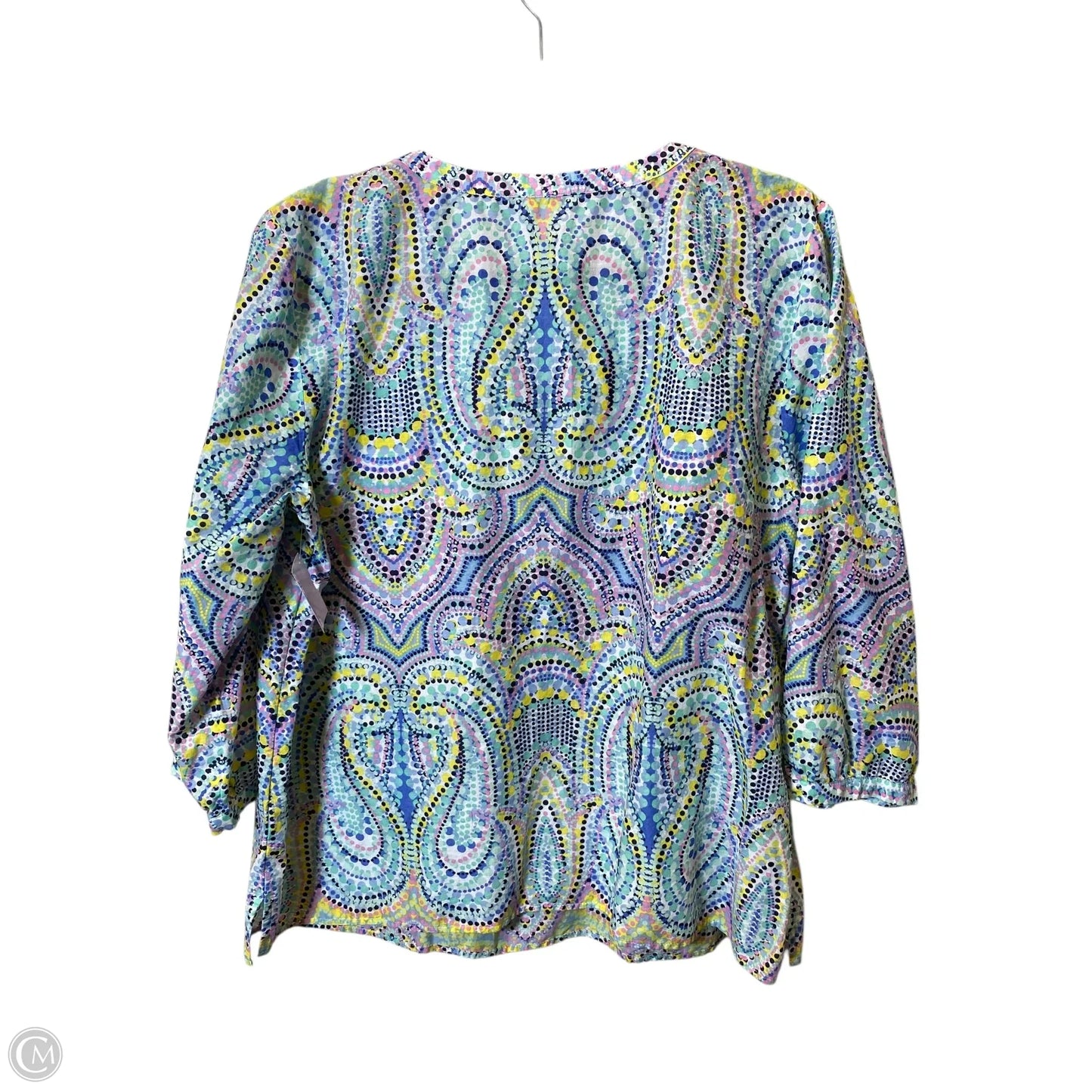 Top 3/4 Sleeve By Talbots In Multi-colored, Size: Xl