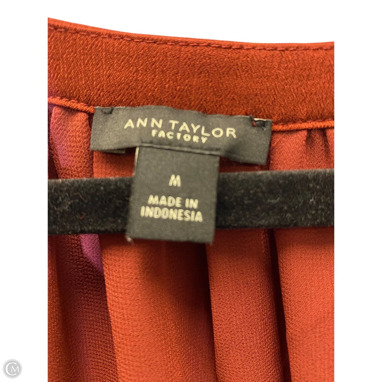 Top Long Sleeve By Ann Taylor In Red, Size: M