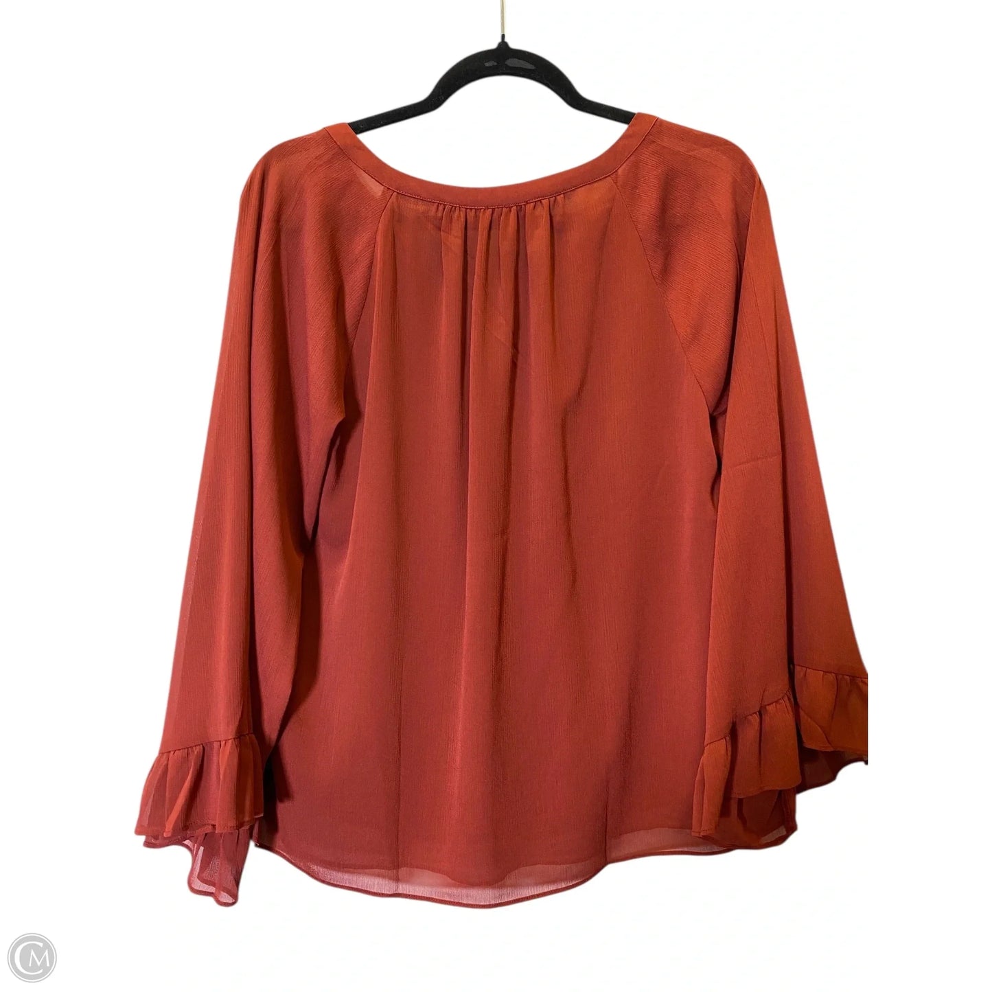 Top Long Sleeve By Ann Taylor In Red, Size: M