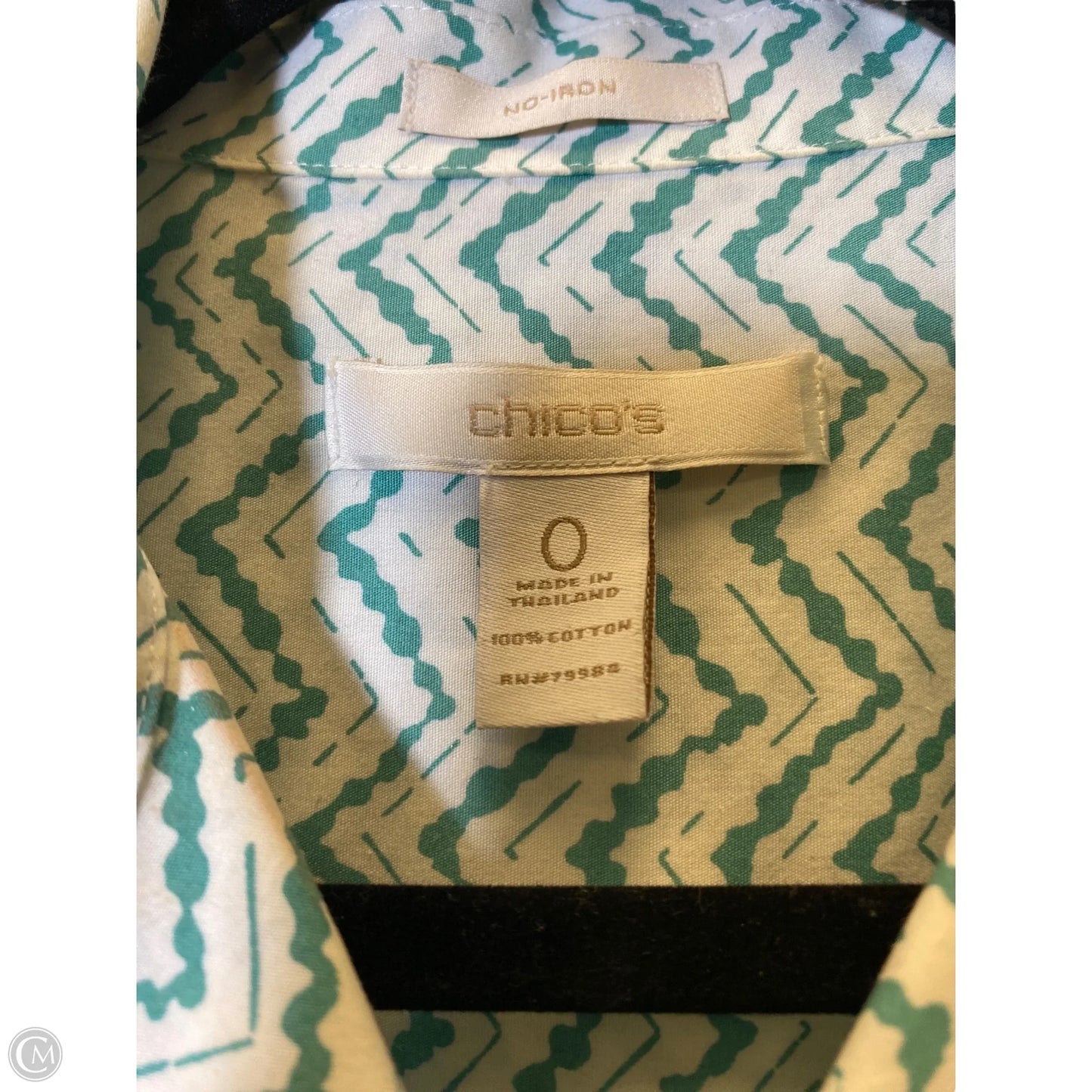 Top Long Sleeve By Chicos In Multi-colored, Size: S