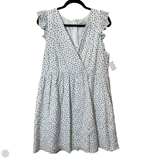 Dress Casual Midi By Loft In Black & White, Size: M