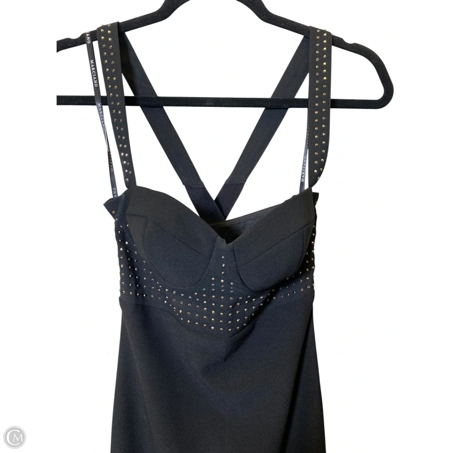 Dress Casual Maxi By Guess In Black & Silver, Size: Xs