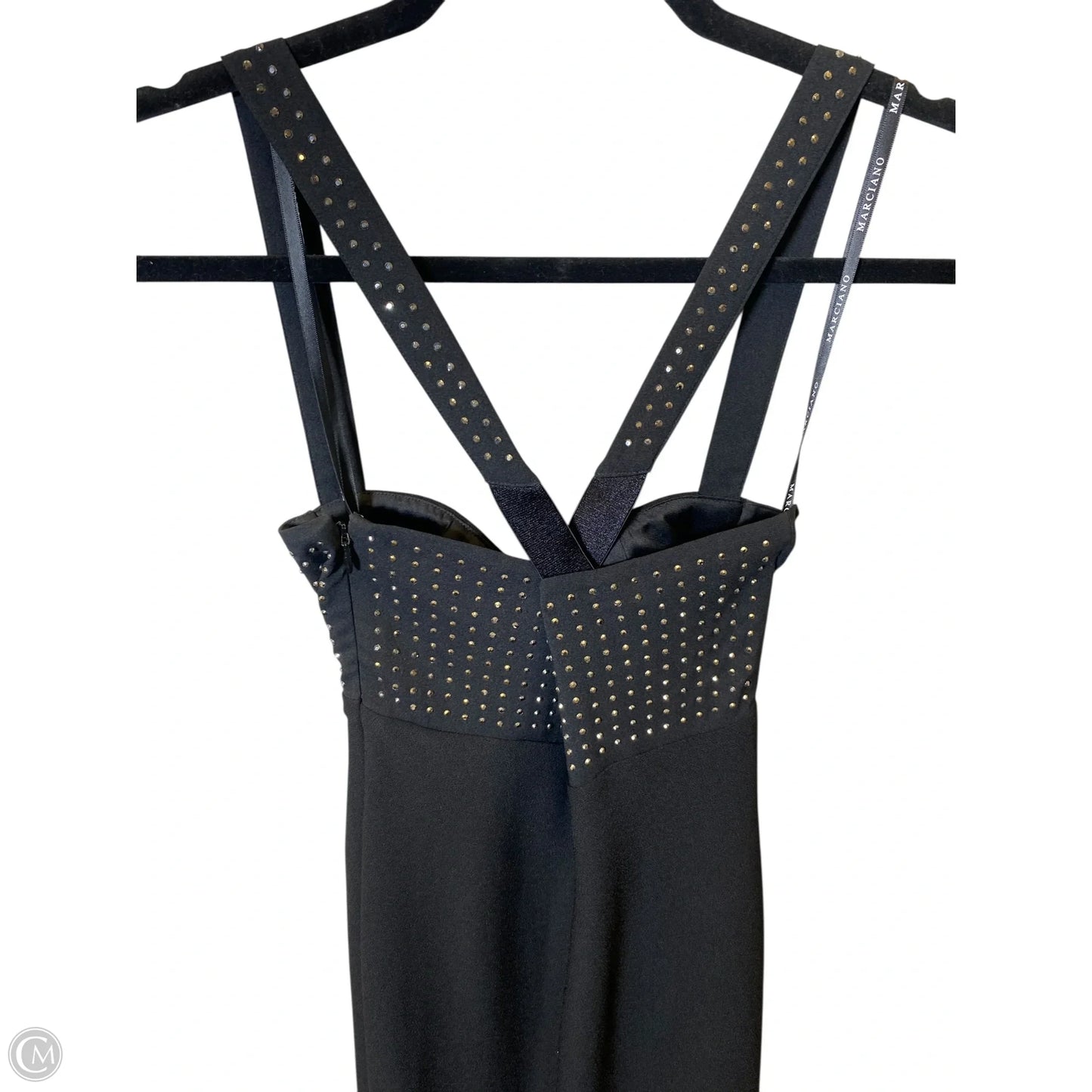 Dress Casual Maxi By Guess In Black & Silver, Size: Xs