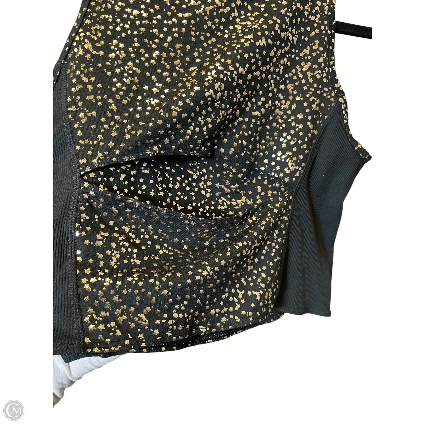 Athletic Tank Top By Nike In Black & Gold, Size: Xl