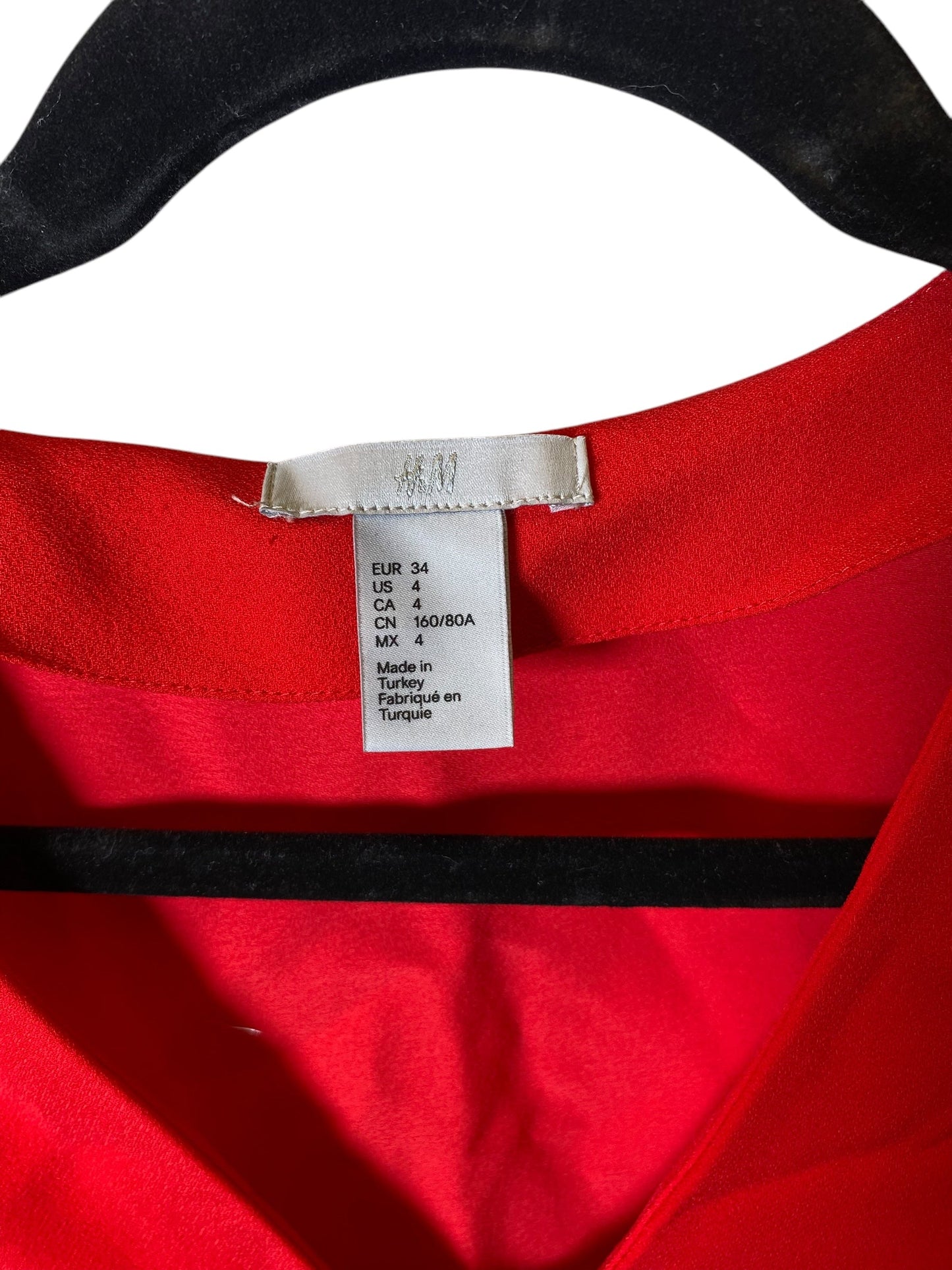 Top Long Sleeve By H&m In Red, Size: 4