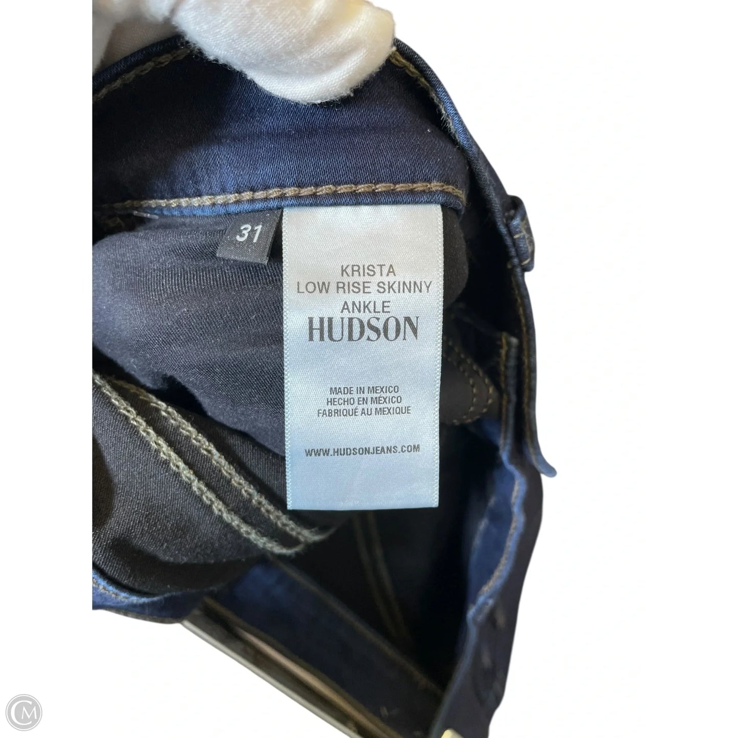 Jeans Skinny By Hudson In Blue Denim, Size: 12