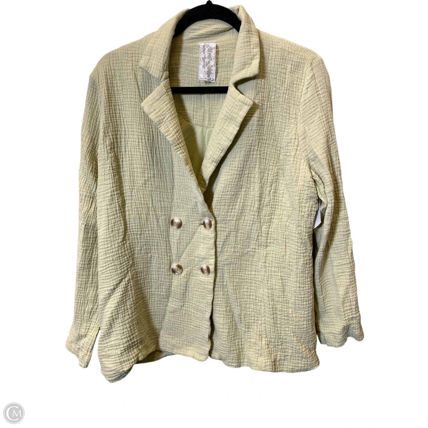Blazer By Clothes Mentor In Green, Size: L