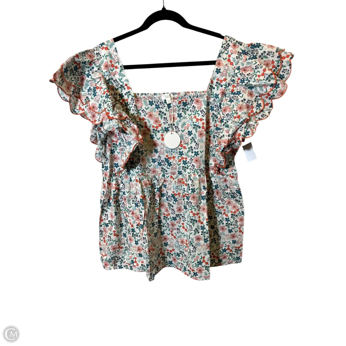 Top Short Sleeve By Oddi In Multi-colored, Size: 2XL