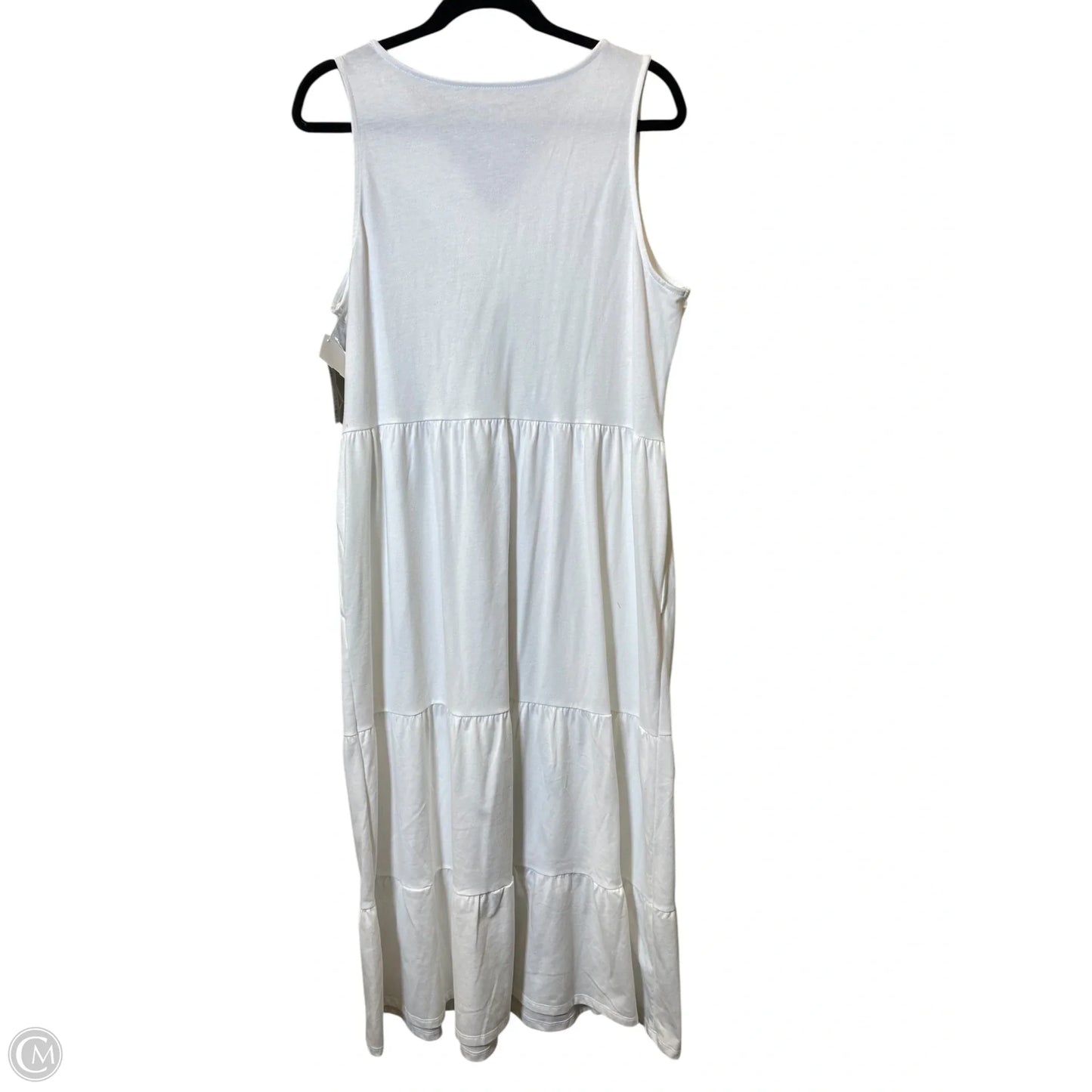Dress Casual Maxi By Croft And Barrow In White, Size: L