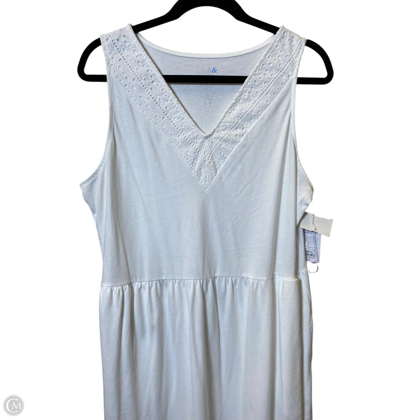 Dress Casual Maxi By Croft And Barrow In White, Size: L