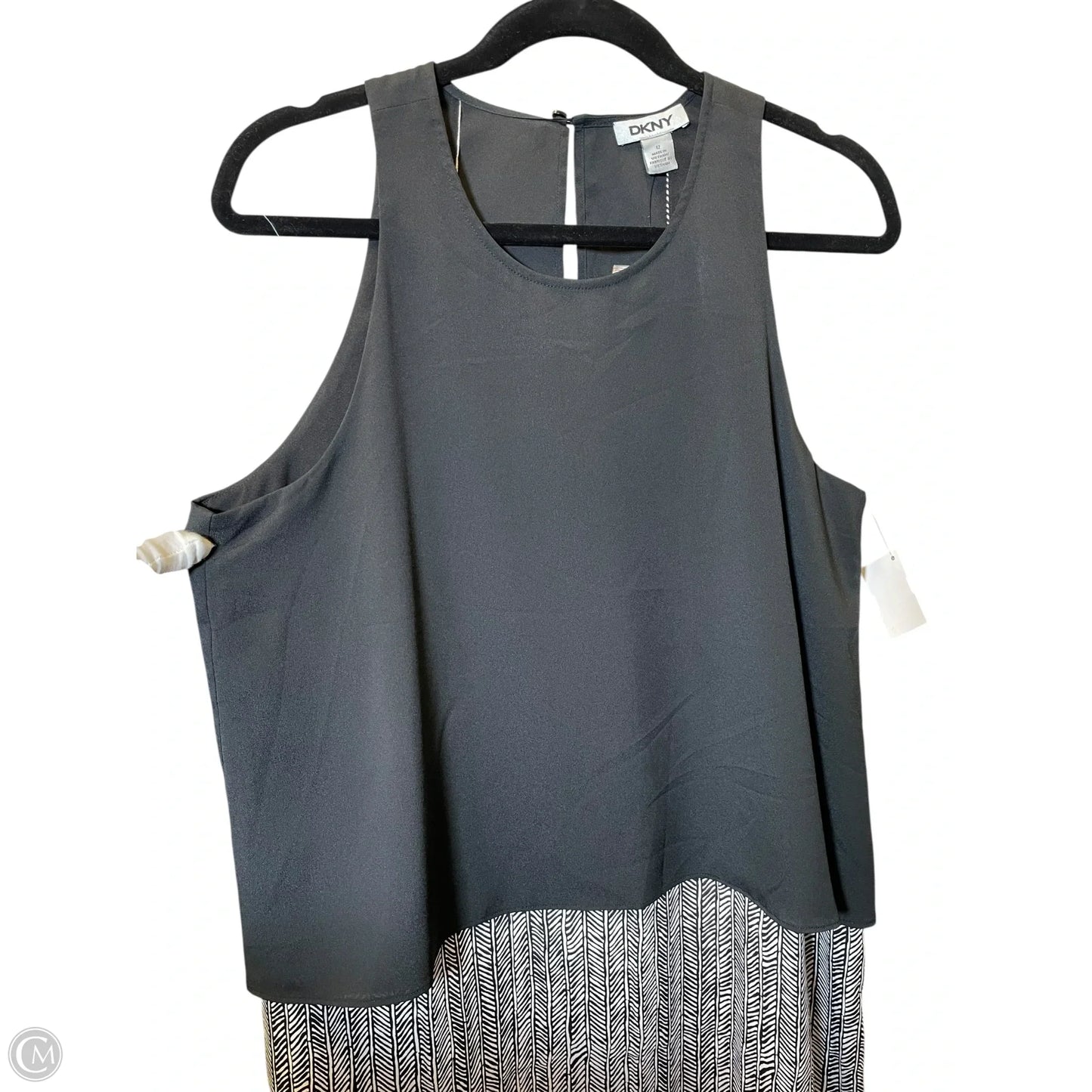 Dress Casual Short By Dkny In Black & White, Size: L