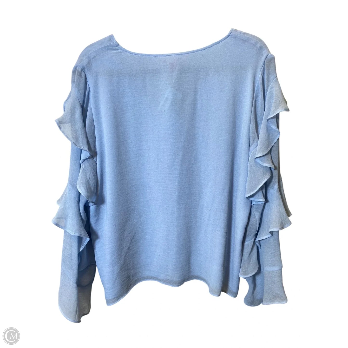 Top Long Sleeve By Vince Camuto In Blue, Size: M