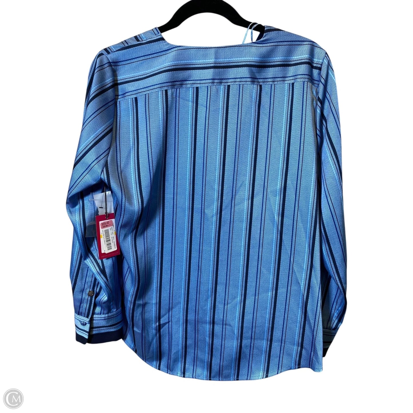 Top Long Sleeve By Vince Camuto In Blue, Size: M